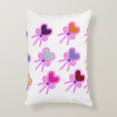  Heart Bow Pattern Personalized Gift Crew Socks アクセントクッション (正面(垂直))