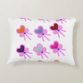  Heart Bow Pattern Personalized Gift Crew Socks アクセントクッション (裏面)