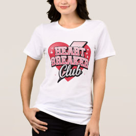 Heart Breaker Club Valentine – Bold Pink Heart トライブレンドＴシャツ