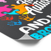 Heart Brother-in-law Autism Awareness Puzzle Ece R ポスター (角)