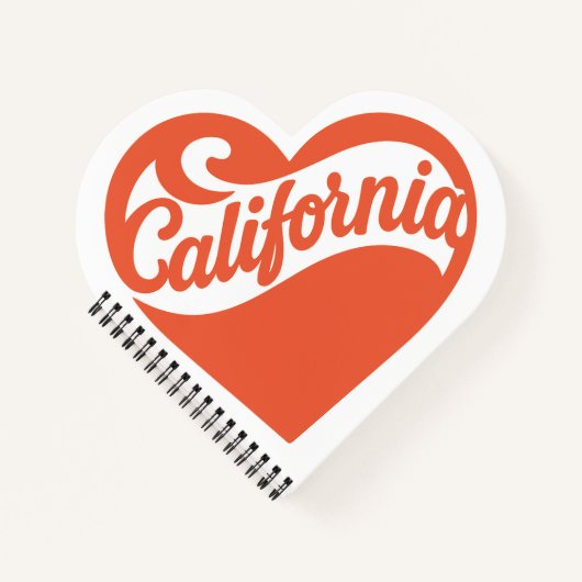 Heart California Spiral Notebook ノートブック (正面)