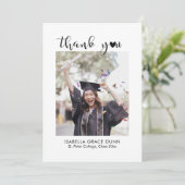 Heart Calligraphy Script Graduation サンキューカード (スタンド正面)