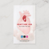 Heart Care Business | Simple Red 名刺 (裏面)