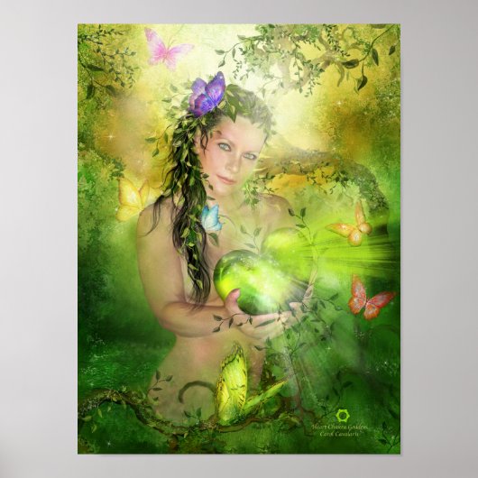 Heart Chakra Goddess Art Poster/Print ポスター (正面)