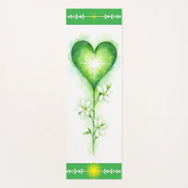 Heart Chakra Yoga Mat | Green Lotus for Healing ヨガマット