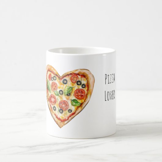 Heart Cheese Vegetable Pizza コーヒーマグカップ (中央)