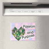 Heart Collage Art Pink Purple Boho Romantic マグネット (インサイチュ (食洗機))