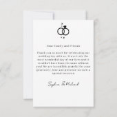 Heart Collage Wedding Thank You Card サンキューカード (裏面)