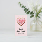 Heart Cookie Trendy QR Code and Website 名刺 (スタンド正面)