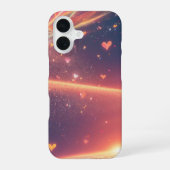 Heart Cosmic Aurora Fantasy Phone Case iPhone 16ケース (裏面)