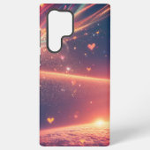 Heart Cosmic Aurora Fantasy Phone Case Samsung Galaxyケース (裏面)