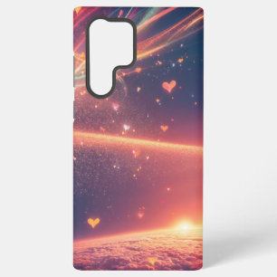 Heart Cosmic Aurora Fantasy Phone Case Samsung Galaxy S22 Ultraケース