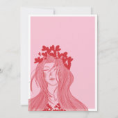 Heart Crown Girl – Galentine’s Day Girls Night  招待状 (裏面)