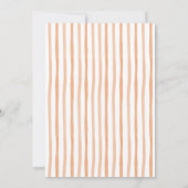 Heart Cutie Pie Stripes Bow Baby Shower 招待状 (裏面)