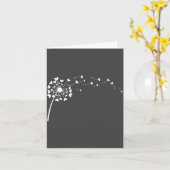 Heart Dandelion Flower Love Cute Valentines Day Wo カード (黄色い花)