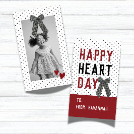 Heart Day Polka Dot Valentines Classroom Card ノートカード