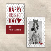 Heart Day Polka Dot Valentines Classroom Card ノートカード