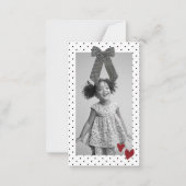 Heart Day Polka Dot Valentines Classroom Card ノートカード (裏面)