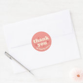 Heart Design Thank You Business Sticker ラウンドシール (封筒)