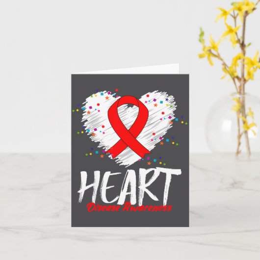 Heart Disease Awareness カード (黄色い花)