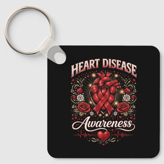 Heart Disease Awareness キーホルダー (正面)