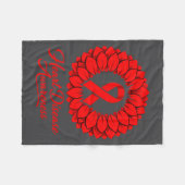 Heart Disease Awareness  フリースブランケット (正面(横))