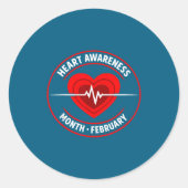 Heart Disease Awareness  ラウンドシール (正面)