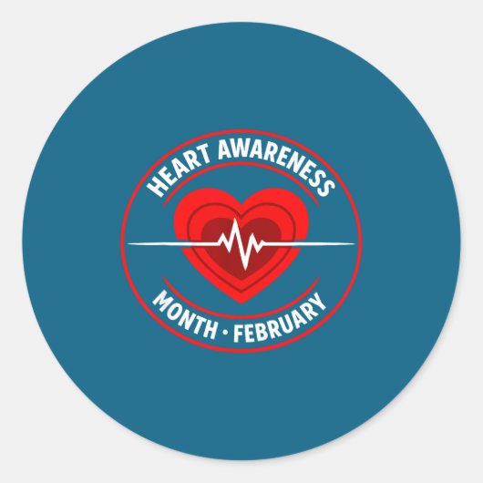 Heart Disease Awareness  ラウンドシール (正面)