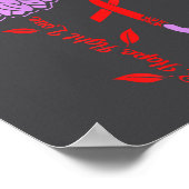 Heart Disease Awareness Faith Hope Fight Love Card ポスター (角)