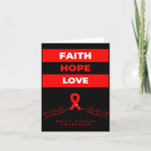 Heart Disease Awareness Faith Hope Love Design  カード (正面)