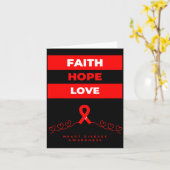 Heart Disease Awareness Faith Hope Love Design  カード (黄色い花)