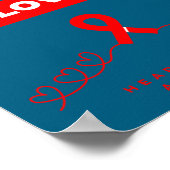 Heart Disease Awareness Faith Hope Love Design  ポスター (角)