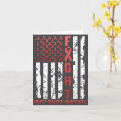 Heart Disease Awareness February Usa Flag Ribbon R カード (黄色い花)