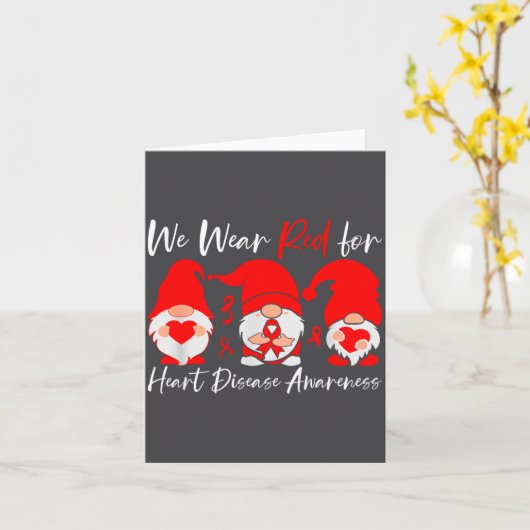 Heart Disease Awareness Gnome  カード (黄色い花)