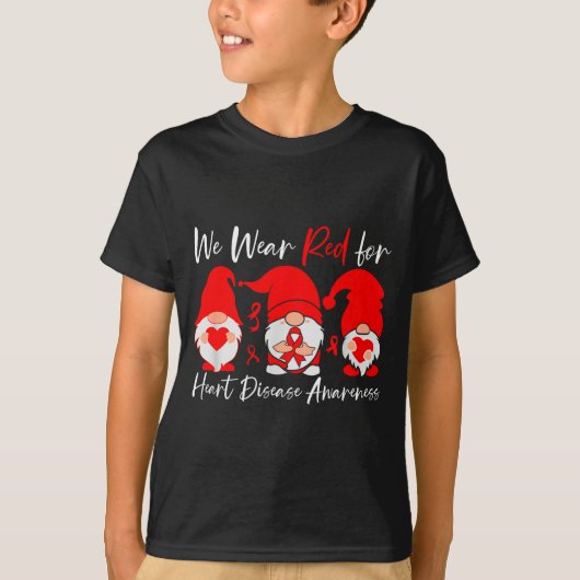 Heart Disease Awareness Gnome  Tシャツ (正面)