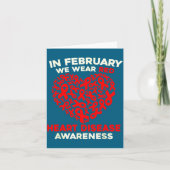 Heart Disease Awareness Go Red In February Health  カード (正面)