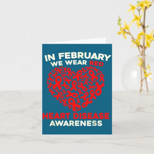 Heart Disease Awareness Go Red In February Health  カード (黄色い花)