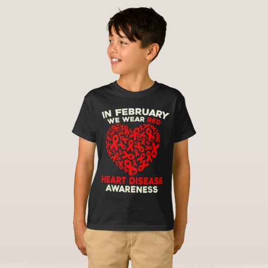 Heart Disease Awareness Go Red In February Health Tシャツ (正面フル)