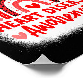 Heart Disease Awareness Heart Month Rainbow Heart  ポスター (角)