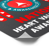 Heart Disease Awareness - Heart Valve Disease Awar ポスター (角)