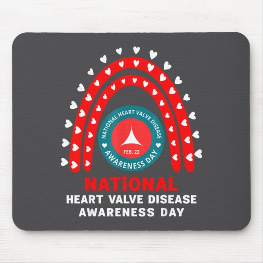 Heart Disease Awareness - Heart Valve Disease Awar マウスパッド (正面)