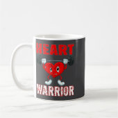 Heart Disease Awareness Heart Warrior Wear Red Hea コーヒーマグカップ (左)