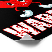 Heart Disease Awareness Heart Warrior Wear Red Hea ポスター (角)