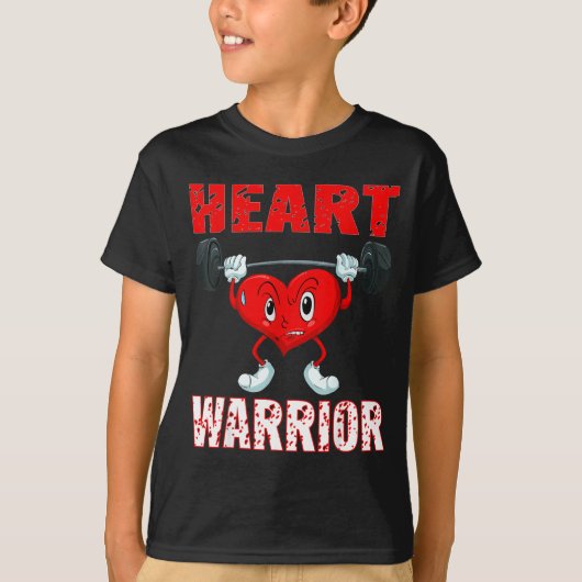Heart Disease Awareness Heart Warrior Wear Red Hea Tシャツ (正面)