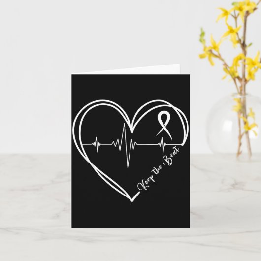 Heart Disease Awareness Heartbeat Chd Wear Red Hea カード (黄色い花)