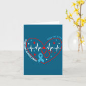 Heart Disease Awareness Heartbeat Survivor Warrior カード (黄色い花)