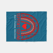 Heart Disease Awareness Month Open Heart Diseases  フリースブランケット (正面(横))