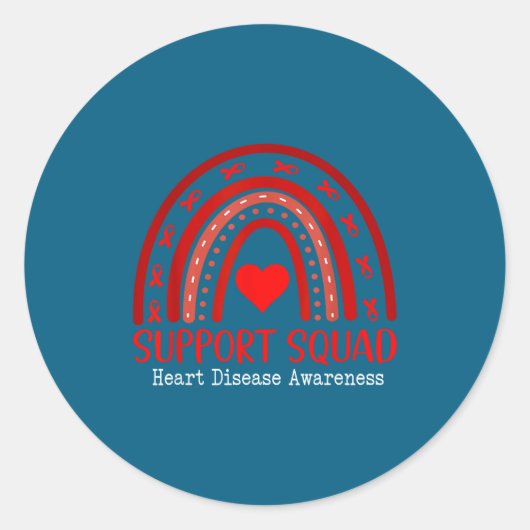 Heart Disease Awareness Month Open Heart Diseases  ラウンドシール (正面)