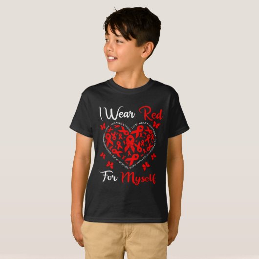 Heart Disease Awareness Month Open Heart Diseases  Tシャツ (正面フル)