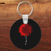 Heart Disease Awareness Month Sunflower For Women  キーホルダー (正面)